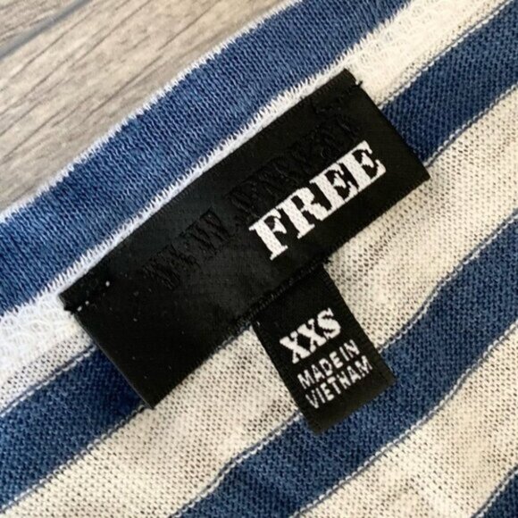 Aritzia Wilfred Free Striped Tank Top Sleeveless White Blue Linen Size XXS - Picture 10 of 11